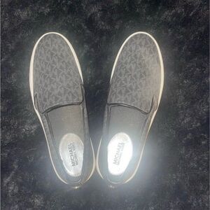 Michael Kors Charcoal Patterned Slip-Ons